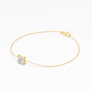 Venta al por mayor 0,25 Ct Lab Grown Princess Cut Diamond Bracelet en 14K y 18K Gold Trendy para uso diario - Product Image 3