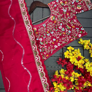 Heavy Glomming Rangoli tela de seda Saree Foe boda Festival fiesta desgaste exclusivo con blusa de lujo étnica mujeres más vendidas - Product Image 1