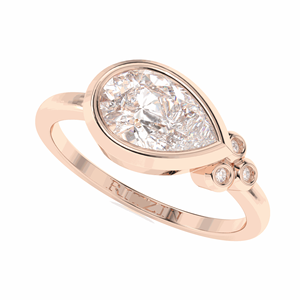 1.50CT Anillo de compromiso de diamantes de pera para mujer - Product Image 4