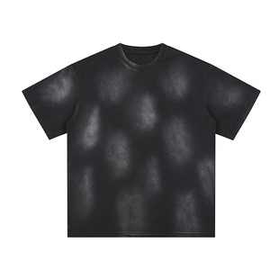 เสื้อยืดโอเวอร์ไซส์สไตล์วินเทจ คอกลม ผ้าโพลีเอสเตอร์/คอตตอนเนื้อหนา สีซีดแบบซันเฟด สำหรับผู้ชายและผู้หญิง ใส่หน้าร้อน - Product Image 1