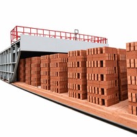 Usine de four rotatif automatique pour briques d'argile, ligne de production de séchage et de cuisson au gaz de charbon de 150-200 m pour la construction