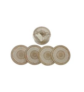 Gran Venta de posavasos organizador de mesa posavasos de madera al por mayor té café taza redonda posavasos de madera y acacia DE LA India - Product Image 1