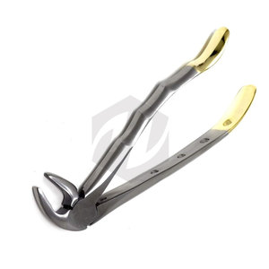 Fórceps dentados de extracción Dental MD3, incisivos inferiores, raíces bicúspides, mango dorado, instrumentos médicos quirúrgicos - Product Image 3