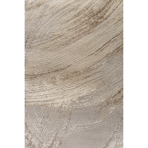 Tapis Kavi Ivory Free Verse noué à la main en laine et soie de bambou, motif abstrait pour la décoration de la maison et du salon Esk-360 - Product Image 3