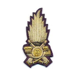 Latest Design Handmade Custom Gold Bullion Wire Embroidery Blazer <b>Badges</b> with 3D Logos in Best Quality - Product Image 5