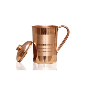 Carafe en cuivre pur à 100% de luxe en or rose en gros pour la maison, les fêtes et les cadeaux, nouveau design, taille personnalisée, carafe à eau en cuivre - Product Image 5