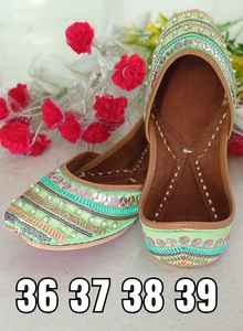 Designer Party Wear <b>Jutti</b> Ethnic Style <b>Jutti</b> Embroidery Leather <b>Jutti</b> Best - Product Image 4