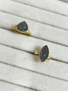 แหวนเงินสเตอร์ลิง925ดรูซี่ธรรมชาติทำด้วยมือสไตล์โบโฮปรับได้3สีสำหรับงานแต่งงานแหวนพลอยธรรมชาติทำจากไทเทเนียมดรูซี่ - Product Image 3