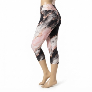Women <b>Capri</b> <b>Legging</b> Featuring Soft Polyester Material Four Way Stretch Design Lightweight Construction Comfortable Waistband - Product Image 3