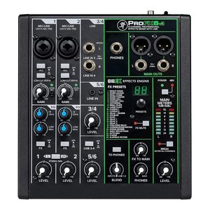Mezclador de efectos profesional Profx6V3 de 6 canales con interfaz de audio USB para DJ y grabación - Product Image 1