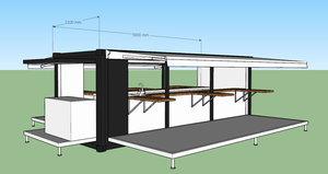 Restaurant de pizza moderne en conteneur extérieur, conteneur préfabriqué, conteneur mobile portable, café en conteneur maritime - Product Image 5