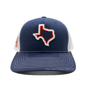 Navy Custom Logo Trucker Sombreros Denim Canvas Casual 3D Bordado Vietnam Ropa - Product Image 5