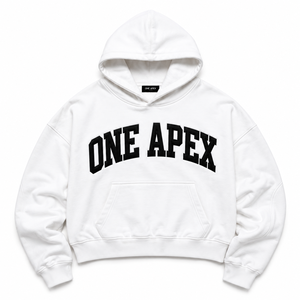 Custom <b>White</b> Oversized Cotton Hoodie <b>Men</b> Heavyweight Pullover Streetwear <b>Sweatshirt</b> Embroidery OEM - Product Image 3