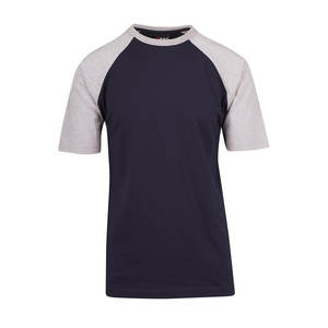 T-shirt personnalisé à manches raglan de baseball de couleur unie et douce T-shirt deux tons pour hommes - Product Image 5