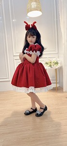 Vestido de princesa roja de lujo para niñas/bebés de alta calidad, vestido en capas de malla de terciopelo con patrón 3D para cumpleaños, celebraciones de Navidad, nuevo - Product Image 4