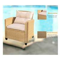 Ensemble de salon Mora, canapé en rotin, mobilier d'extérieur moderne, fabriqué au Vietnam, emballé dans une boîte en carton