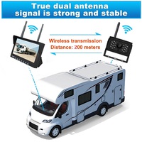 Caméra embarquée HD 1080P 4 canaux, caméra de recul sans fil, moniteur 7 pouces, enregistreur DVR numérique intégré, double antenne pour camionnette, camping-car