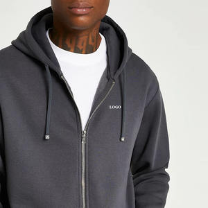 High Quality Wholesale Customized Logo Zipper-Up <b>Hoodies</b> <b>For</b> Men Oversize Solid Color Men's Hoodie Cheap Rate/Factory Price 2026 - Product Image 2