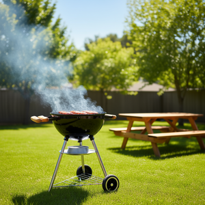 Maglietta a maniche lunghe Meat Church: T-shirt promozionale unica con la Sacra Trinità del barbecue - Product Image 3