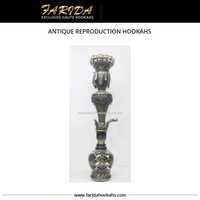 Chichas de luxe Farida en laiton égyptien, faites à la main, miniatures, de type courbé, reproduction antique, avec bol émaillé noir