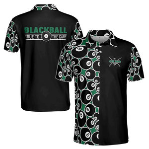 Camisetas de polo de billar con estampado unisex para hombre, camiseta de fútbol de billar de estilo americano, camiseta de polo de billar personalizada Popular - Product Image 4