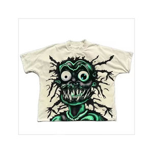 T-shirt personnalisé à épaules tombantes pour hommes, coupe cousue T-shirt en coton épais à col rond T-shirt court Boxy surdimensionné - Product Image 6