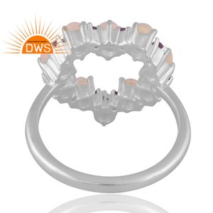 New Design Sterling <b>Silver</b> Natural Ethiopian <b>Opal</b> & Amethyst <b>Ring</b> Custom Jewelry For Women Gift For Her - Product Image 2