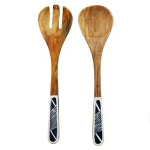 Juego de Cubiertos para Ensalada de Madera Hechos a Mano, Cuchara de Cocina, Regalo con Cucharas y Tenedores, Utensilios para Ensalada - Product Image 2