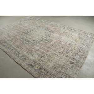 Alfombra Turca Vintage, Alfombra Grande de 6.6x9.9 pies, Alfombra Azul Ikat - Product Image 2