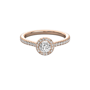 Bague solitaire en or 9 carats avec diamant brillant - Product Image 6