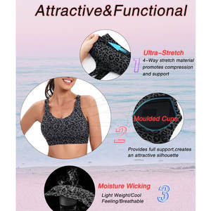 Soutien-gorge de sport respirant imprimé camouflage pour femme Conception unique à séchage rapide - Product Image 6