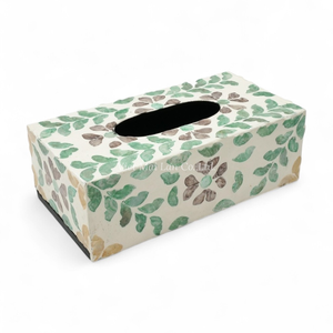 Caja de pañuelos clásica hecha a mano con incrustaciones de nácar, elegante, fabricada en Vietnam, adorno decorativo para el hogar. - Product Image 2