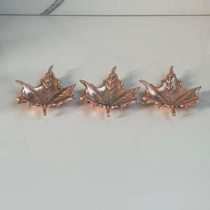 ชุดชามผลไม้แห้งใบอลูมิเนียมเคลือบผิวทองแดง3ชิ้นสำหรับโอกาสงานปาร์ตี้และพิธีแต่งงาน - Product Image 3