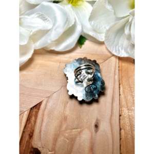 Larson Lee Sonoran Mountain <b>Ring</b> Bezel Setting with Natural Turquoise Stone Vermeil Plating <b>Boho</b> Style Size 6 for Everyday Wear - Product Image 4