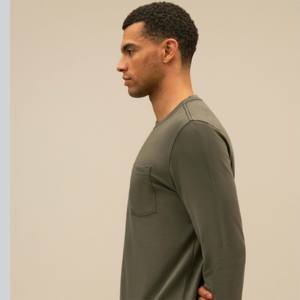 Camisa ecológica de manga larga de algodón orgánico-Moda elegante y sostenible para consumidores respetuosos con el medio ambiente - Product Image 2