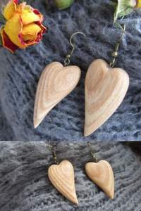 ขายส่งแฟชั่นเครื่องประดับหลายสีสีน้ําตาลผู้หญิงดอกไม้รูปร่างDrop Charmเรซิ่นต่างหูไม้Eidคริสต์มาสเครื่องประดับไม้ - Product Image 4