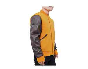Veste universitaire personnalisée pour hommes avec manches en cuir hiver automne vestes pour hommes broderie patch logo prêt à expédier ou personnalisé - Product Image 4
