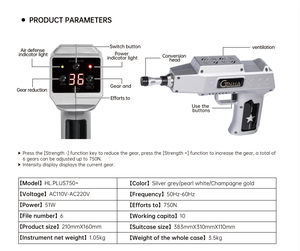 Alat Penyesuaian Tulang Belakang Portabel - Pistol Chiropraktik Ergonomis Teknologi 750N Bersertifikasi CE CTLNHA HLPLUS-750+ untuk Perjalanan - Product Image 1