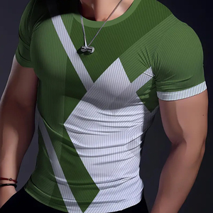 T-shirt de sublimation pour hommes, extensible, confortable, adapté à la salle de sport et aux activités de plein air, vêtements de fitness, t-shirts de sublimation pour hommes, style OEM - Product Image 6