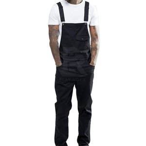 Haute qualité taille haute combinaisons personnalisées jean salopette pantalons longs fonctionne salopette pour hommes mode salopette - Product Image 2