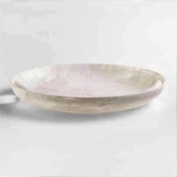 Bol de service asymétrique en céramique blanche, design minimaliste poli, plat de service alimentaire