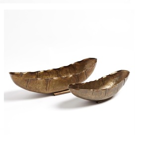 Juego decorativo en forma de plátano de metal de 2 cuencos de lujo para servir, cuenco de utensilios de cocina más vendido, decoración del hogar - Product Image 6