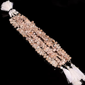 Perles de quartz en cuivre, perles de pierres précieuses lisses en forme de poire de quartz en cuivre enduit, perles de pierres précieuses en quartz de cuivre pour la fabrication de bijoux - Product Image 1