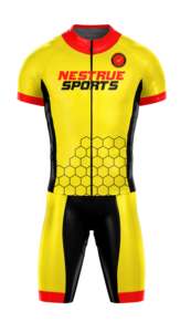 Uniforme de cyclisme à fermeture éclair Séchage rapide Anti-bactérien Anti-UV Respirant Spandex/Polyester Unisex Short Plus Size Sets - Product Image 2