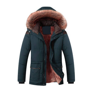 Veste parka d'hiver pour homme avec logo personnalisé en gros, couleur unie, mode, coton, décontractée, imperméable, réversible, grande taille - Product Image 6