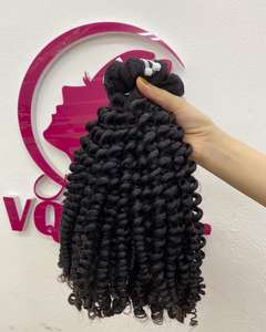 Extensions de cheveux humains vietnamiens de qualité vierge 100% Super Smooth Deep Curly Bundle du fabricant pour les femmes noires - Product Image 2