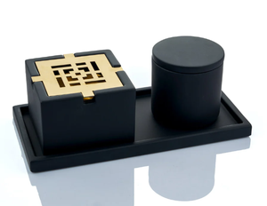 Ensemble de 3 porte-encens Bakhoor brûleur à plateau en bois personnalisé élégant Bakhoor pour la maison bureau parfums aromatiques utilisation encens - Product Image 2