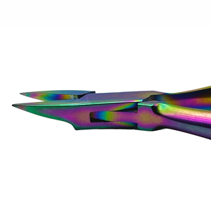 ชุดเครื่องตัดเล็บสปริงคู่ใบมีดปลายแหลมชุดเครื่องตัดเล็บสีรุ้งไทเทเนียมเพื่อความสวยงาม - Product Image 6