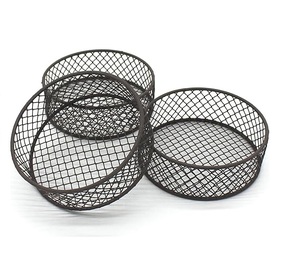 Mini paniers de rangement en fil métallique bureaux et étagères organisateur bibelots conteneur - Product Image 1