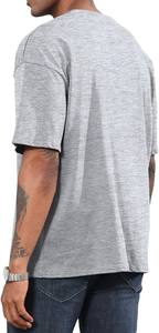 เสื้อยืดลำลองผู้ชาย ผ้าฝ้ายถัก 100% ทรงโอเวอร์ไซส์ แห้งเร็ว น้ำหนักเบา คอกลม แขนสั้น ทรงหลวม - Product Image 3